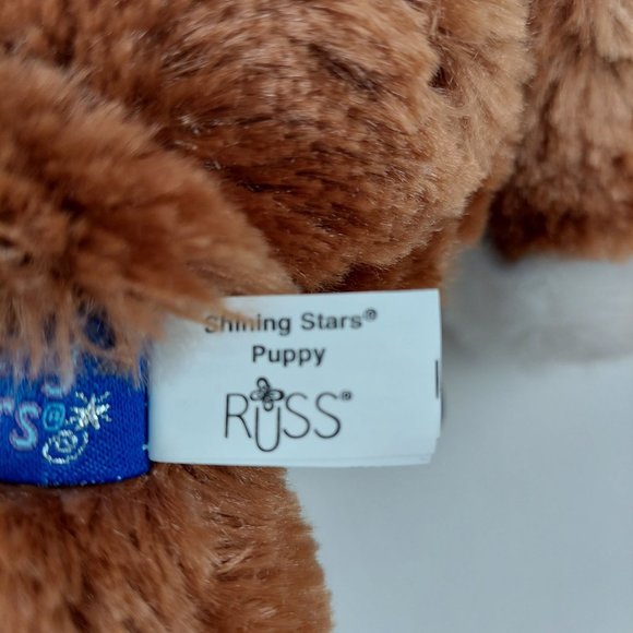 Russ Shining Star Puppy Dog Brown White Stuffed Animal Plush Toy Sealed Code - Picture 7 of 9